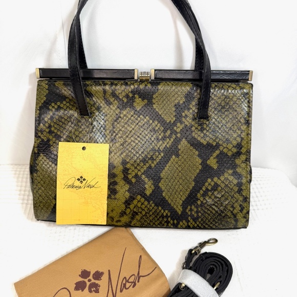 Patricia Nash Camellino  Italian Python Collection, color Olive - Picture 9 of 11